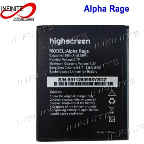 Highscreen Alpha Rage Battery 1500mAh High Quality Accumulator High Quality