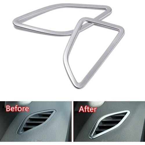 YAQUICKA 2x Car Front Dashboard AC Air Conditioner Vent Outlet Frame Trim Moulding For BMW 2 Series F45 F46 218i 220i 2015-2017