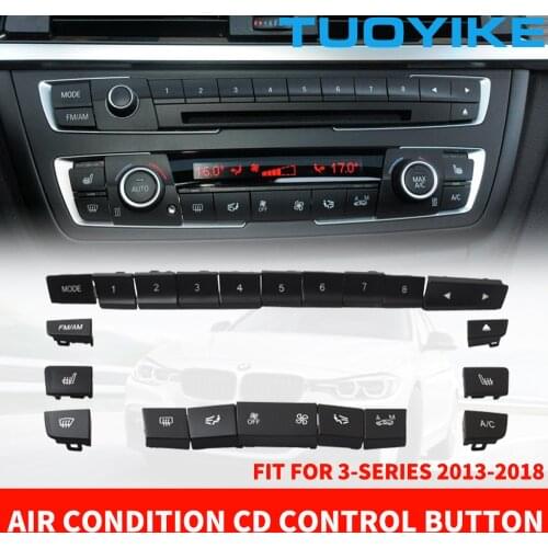 Dashboard AC Air Conditioner CD Digit Volume Control Key Button Cover Replace For BMW F20 F21 F22 F23 F30 F34 F35 F32 F33 F36