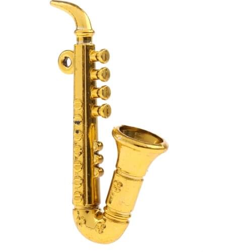 1/12 Dollhouse Miniature Musical Instrument Saxophone Model Kids Pretend Play Toy Doll House Accessories