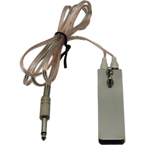 1 Pro Thin Stainless Tattoo Foot Switch Pedal For Power Supply Machine Clip Cord