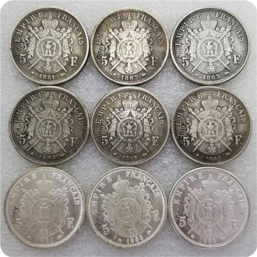 1861-1866 FRANCE 5 FRANC COIN COPY commemorative coins-replica coins medal coins collectibles