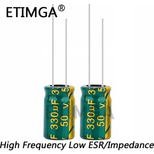 20pcs/lot High Frequency Low Impedance 50v 330UF Aluminum Electrolytic Capacitor Size 10*17 330UF 20