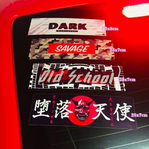 4PCS Car Sticker Decals Auto Window Windshield Graphics for Dark Diablo Old School Fallen Angel Samurai Camouflage BOX