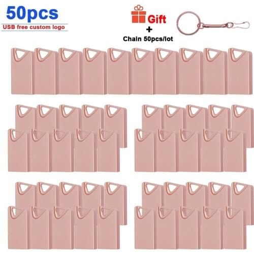 50pcs/lot Newest Real Capacity Metal Pen Drive USB 2.0Flash Drive 64GB 32GB High Speed 16GB 8GB 4GB Memory Stick Customize Logo