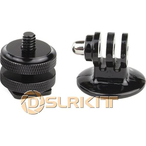 1/4"-20 Camera Hot Shoe Adaptor with Tripod Mount for GoPro Hero 1 2 3 3