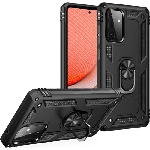 Case for Galaxy A72 4G Rugged Shield Armor Soft TPU Shockproof Cover for Samsung Galaxy A72 5G