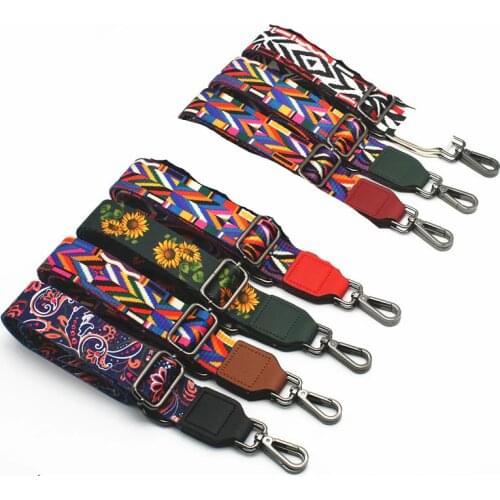 Colored Belt Bags Accessories For Women Rainbow Adjustable Shoulder Hanger Handbag Straps Decorative Handle O Bag Handles