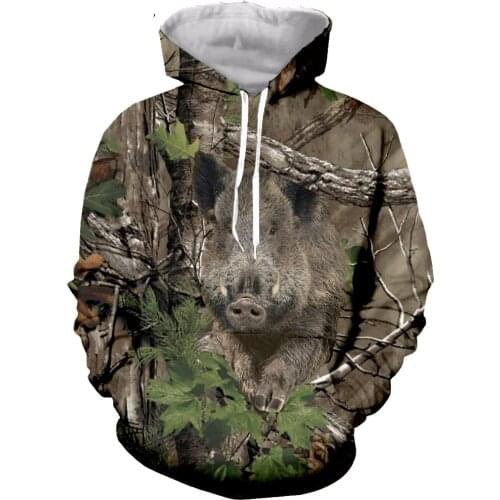 Camo Hunting Animals Wild Boar Fashion Long Sleeves 3D Print Hoodies/Sweatshirts/Jacket/Men/women dropshipping