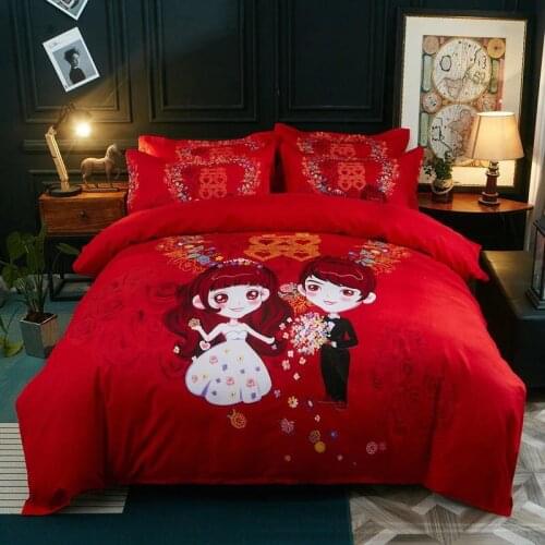 2020 Fashion Simple Style For wedding home bedding sets bed cover 1 pcs sheet 1 pcs and pillowcase 2 pcs Full King Queen bed set