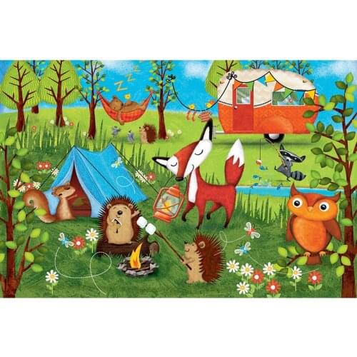 Summer Camping Diamond Embroidery 3d Diy Diamond Painting Kits for Square Full Round Rhinestone Embroidered Mosaic Needlework