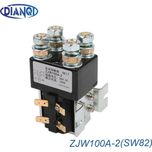 SW82 Coil Voltage 12V 24V 36V 48V 60V 72V 100A DC Contactor ZJW100A-2 for forklift handling drawing wehicle car PUMP MOTOR