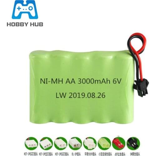 6v 3000mAh NiMH Battery For Rc toys Cars Tanks Trucks Robots Boats Guns Battery AA 6v 2400mah Batteries Pack For Rc Boat
