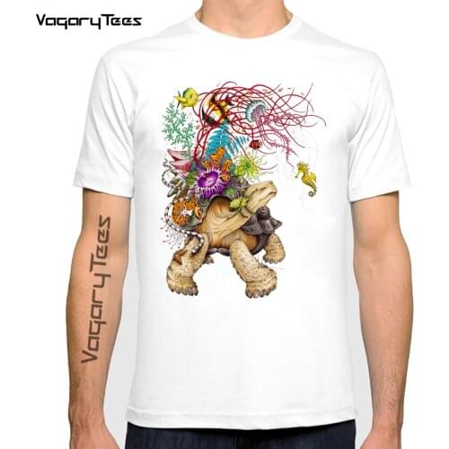 Newest watercolor Sea turtle Design T-Shirt Mens Return To The Sea T Shirt Summer Geek Style Tops Hipster Tees