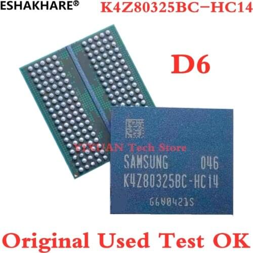 Original Used Test OK DDR6 K4Z80325BC-HC14 K4Z80325BC-HC16 K4Z80325BC HC14 K4Z80325BC HC16 D9WCW D9WCR BGA Chipset 100% test