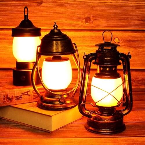 Rechargeable LED Table Lamp With Flickering Flame Creative Restaurant Cafe KTV Bar Table Lamp Bedside Table kerosene Night Light