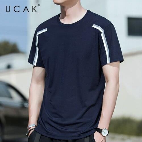 UCAK Brand Classic O-Neck Striped Short Sleeve T-Shirts Summer New Fashion Arrivals Streetwear Tops Casual T Shirt Homme U5512