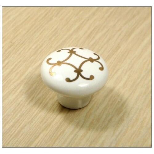 UNILOCKS 10Pcs Furniture Accessories Ceramic Kitchen Cabinet And Furniture Door Knobs(Diameter:38mm)