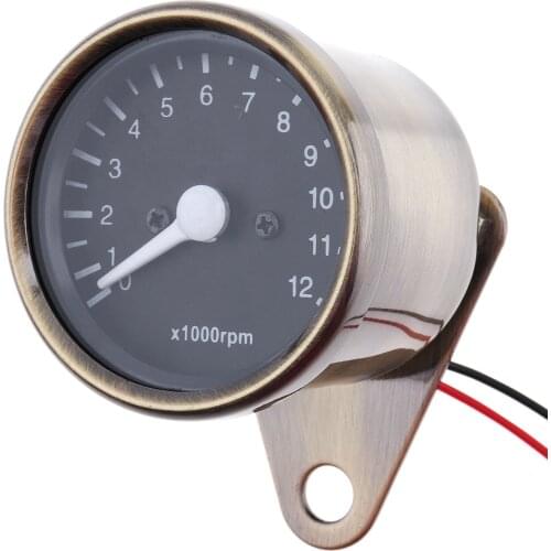 Universal 12V Motorcycle LED Mechanical Speed Meter Tester LED Tachometer Guage Instrument for Motorcycle Boat Motorbike