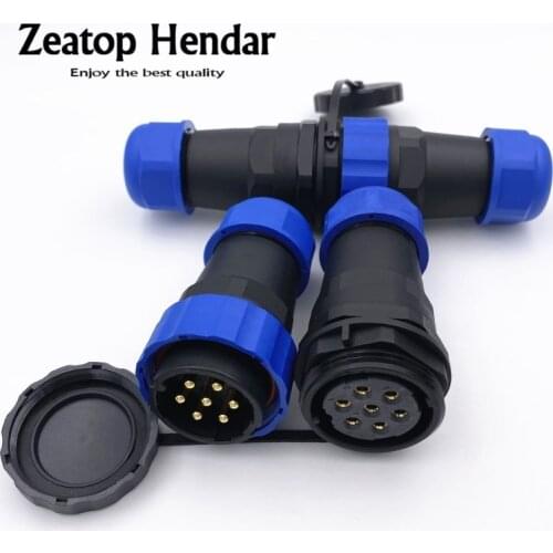 10Sets SP28 Docking Waterproof Aviation Connector 2 3 4 5 6 7 9 12 14 16 19 22 24 26 Pin IP68 28mm Panel Mount Plug and Socket