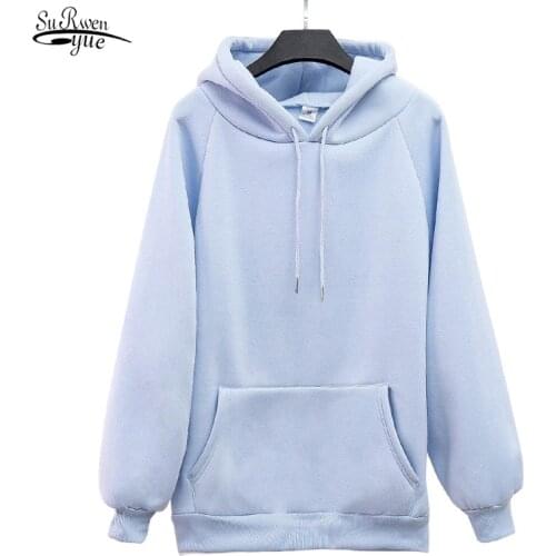 Women Fleece Hoodie Sweatshirts Autumn Winter Japanese Fashion 2020 Oversize Ladies Pullovers Warm Pocket Hooded Jacket 11618