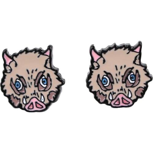 PF901 Anime Icons Funny Cute Studs Earrings For Womans Stainless Steel Pierce Korea Earrings Cool Enamel Jewelry Girls for Gifts