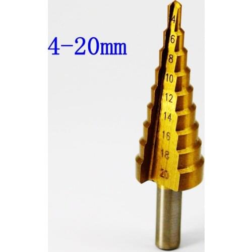 1 pcs. Metric Spiral Flute Pagoda Shape Hole Cutter 4-20 mm high speed steel drill bit specified cone sharpening HSS Ste