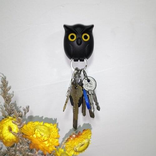 1PC Night Owl Bunny Bear Cartoon Magnetic Key Hook Fashioned Magnet Keychain Decorative Hooks Innovation Door Hanger Home Hooks