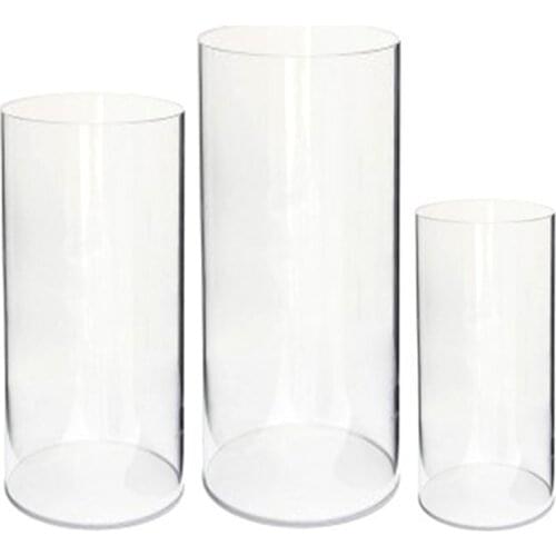 3pcs/set flower vase for table centerpiece Acrylic Round Risers Clear Plinth Display Acrylic Pedestal Wedding flower stand