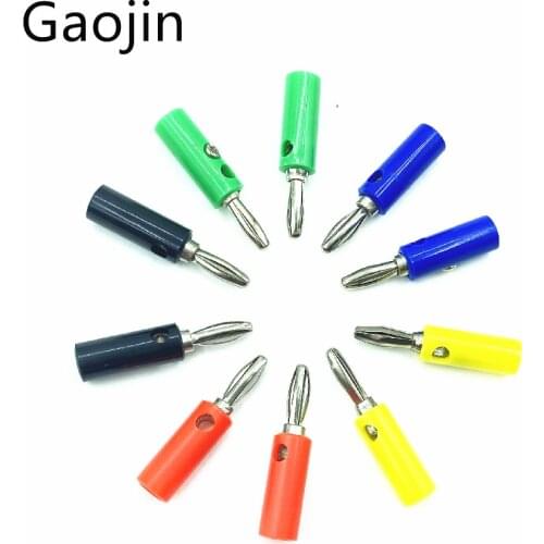 5pcs Banana Plug Red+Black 4mm Audio Speaker Wire Cable Screw Type Banana Connector