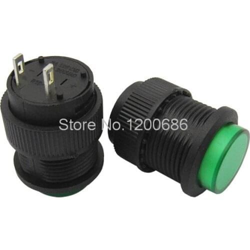 503 BD with light without lock / self-reset switch / 16MM 3A / 250V green circle