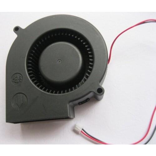 6 Pcs Brushless DC Cooling Blower Fan 9733S 24V 2 Wires 0.4A black