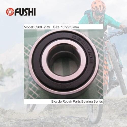 6900-2RS Bearing 10*22*6 mm ( 1 PC ) ABEC-3 6900 RS Bicycle Hub Front Rear Hubs Wheel 10 22 6 Balls Bearings