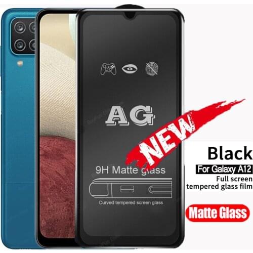 1/2PCS AG Tempered Glass For Samsung Galaxy A12 M12 Full Glue Screen Protector Film Samsun M32 A32 A22 5G Protective Matte Glass