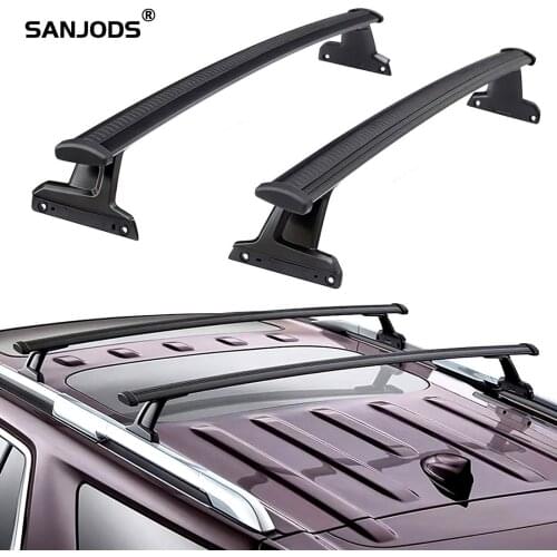 SANJODS Roof Rack Cross Bars Fit For 2018 2019 2020 Chevrolet Traverse 4-Door Aluminum Black Roof Top Bar Luggage Carrier Black