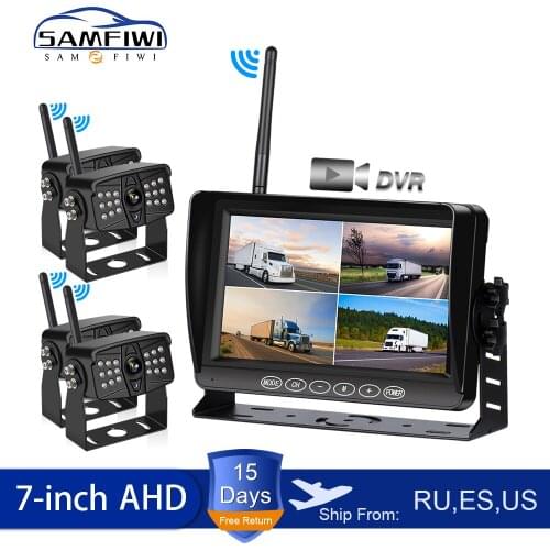 Digital Wireless Backup Camera 7''Monitor Highway Observation System for RVs,Motorhomes,Travel Trailers Hitch Rear View Camera