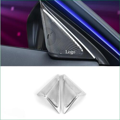 For Honda Accord 10th 2018 2019 Front Door Triangle A Pillar Audio Speaker Decoration Cover Sticker Trim Car Accessories