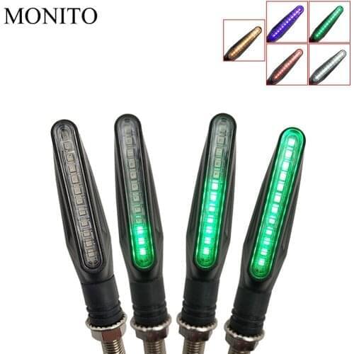 For Suzuki GSXR GSX-R 600 750 1000 K2 K3 K4 K5 K6 K7 K8 K9 motorcycle turn signal light lamp motocross flowing water flicker led