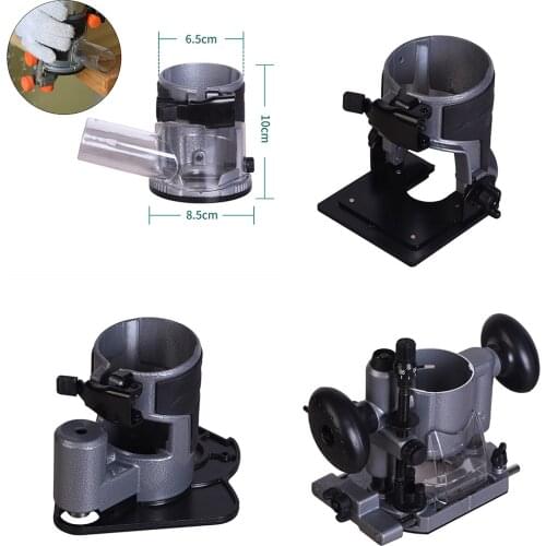 Electric Router Trimmer Removable Base Hand-Held Wood Milling Slotting Engraving Machine Metal Fixed Base Woodworking Tools