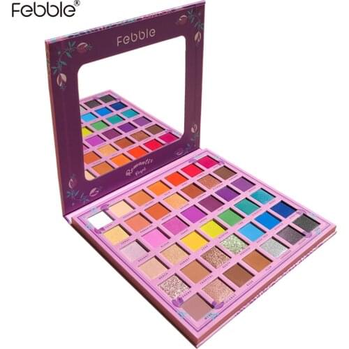 Febble 42 color large eyeshadow palette romantic pigmentation palette maquillage eye shadow makeup maquillage sombra beauty