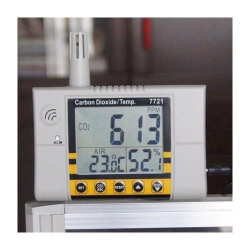 AZ7721 Gas Analyzers Indoor Air Quality Tester Meter Wallmount CO2 Tester Meter & TEMP Monitor Wall Carbon Dioxide Detector