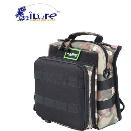 ILure Multifunctional Waterproof Fishing Bags 24*13*22cm Outdoor Fishing Lure Bag Fishing Tackle