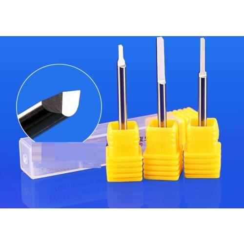 Imported 3.175mm single-edged column knife two-color plate woodcarving cutting straight knife CNC computer engraving machine too