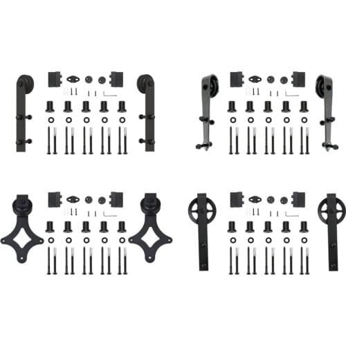 Stainless steel and carbon steel Rustic sliding door fittings kit without rail