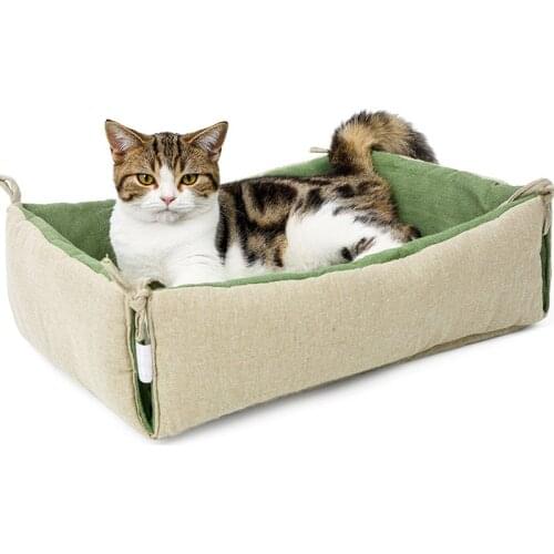 Pet Cat Mattress Bandage Natural Style Cute Cat Litter Washable Mat Cat Comfortable Bed Easy to Clean 46x38x12CM LBShipping