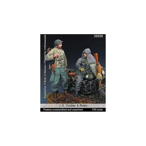 1/35 WW2 US soldiers talk 2 people WWII Resin Model Kit figure Free Shipping