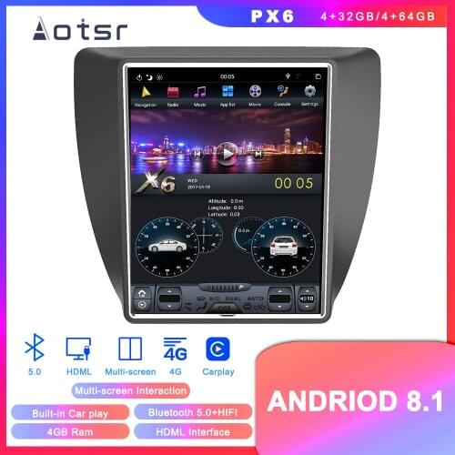 Tesla Style Android 8.1 GPS Navigation DVD Player For Volkswagen Sagitar 2015+ Car Auto Radio Stereo Multimedia Head Unit Player