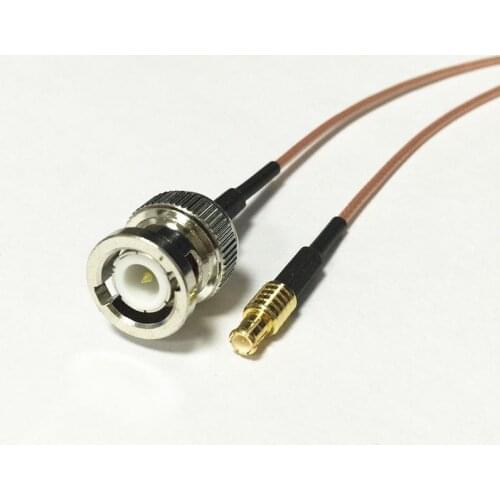 New BNC Male Plug Switch MCX Male Plug straight jumper cable RG178 Wholesale 15CM 6" Adapter
