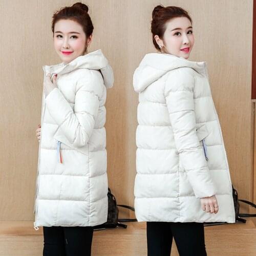2020 Women Parkas Winter Jacket Hooded Thicken Warm Coat Long Cotton Padded Parka Basic Jacket Female Casual Outwear feminina