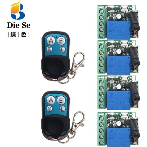 DC 12V 10A 1CH Remote Control Switch Wireless Receiver Relay Module for rf 433MHz Remote Garage Lighting Electric Door
